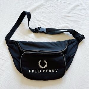 FRED PERRY Black Belt Bag Fanny Pack
